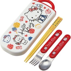 Skater 筷子、叉、匙 三件套裝盒 – Sanrio Hello Kitty  -  LeStore.HK