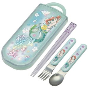 Skater 兒童餐具 ( 筷子、叉、匙 ) 三件套裝 – 迪士尼小魚仙 Ariel  -  LeStore.HK